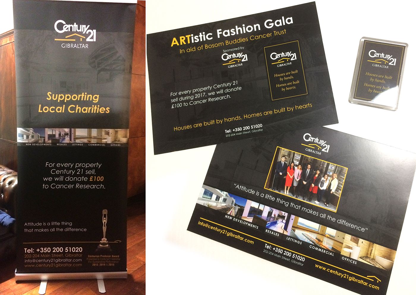 Century 21 (Gibraltar). Advertising material for the Artistic Fashion Gala held in 2017.
