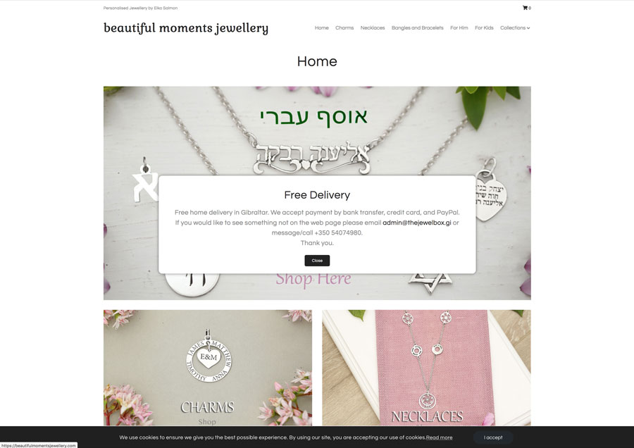 Beautiful Moments Jewellery Website